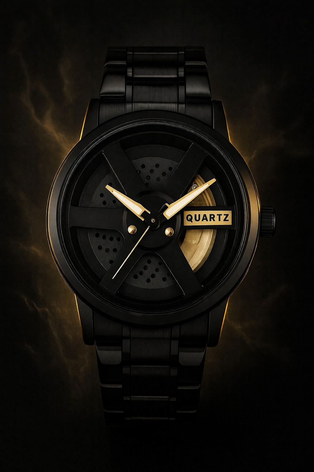 RoyalX Phantom – Premium Black Luxury Watch