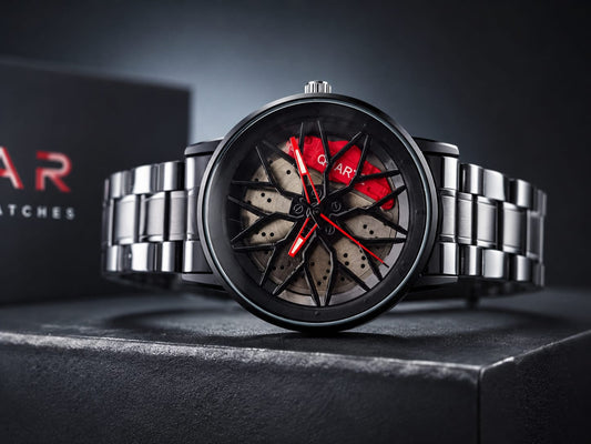 Red Caliper Watch