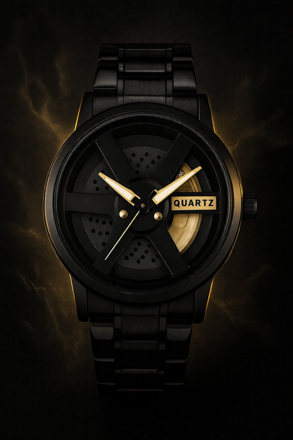 RoyalX Phantom – Premium Black Luxury Watch