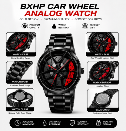 Red Caliper Watch