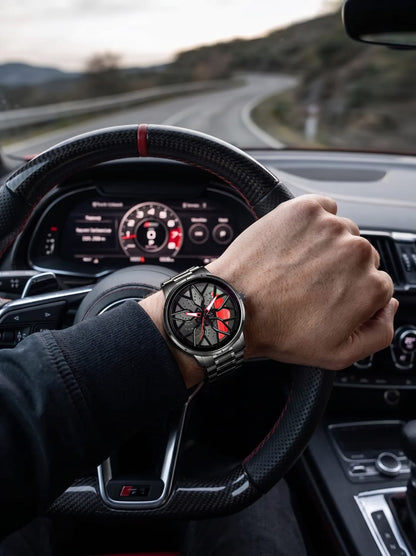 Red Caliper Watch