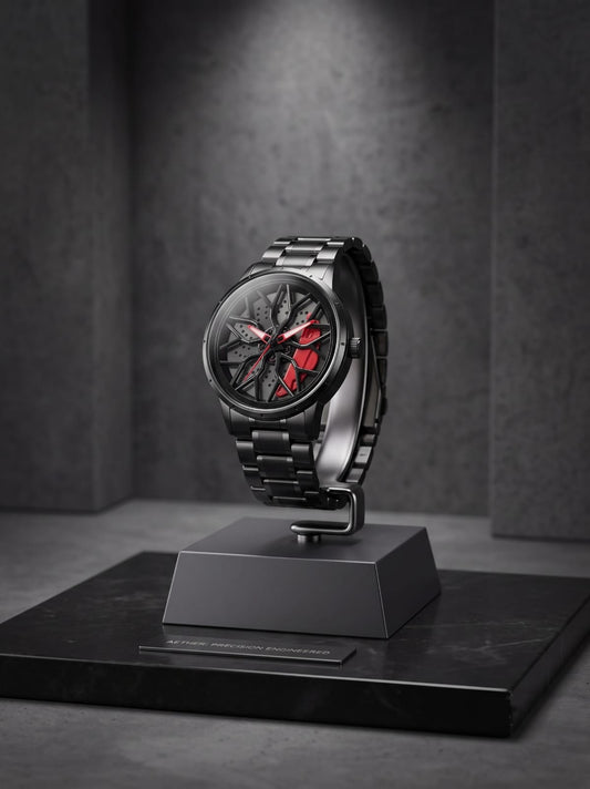 Red Caliper Watch