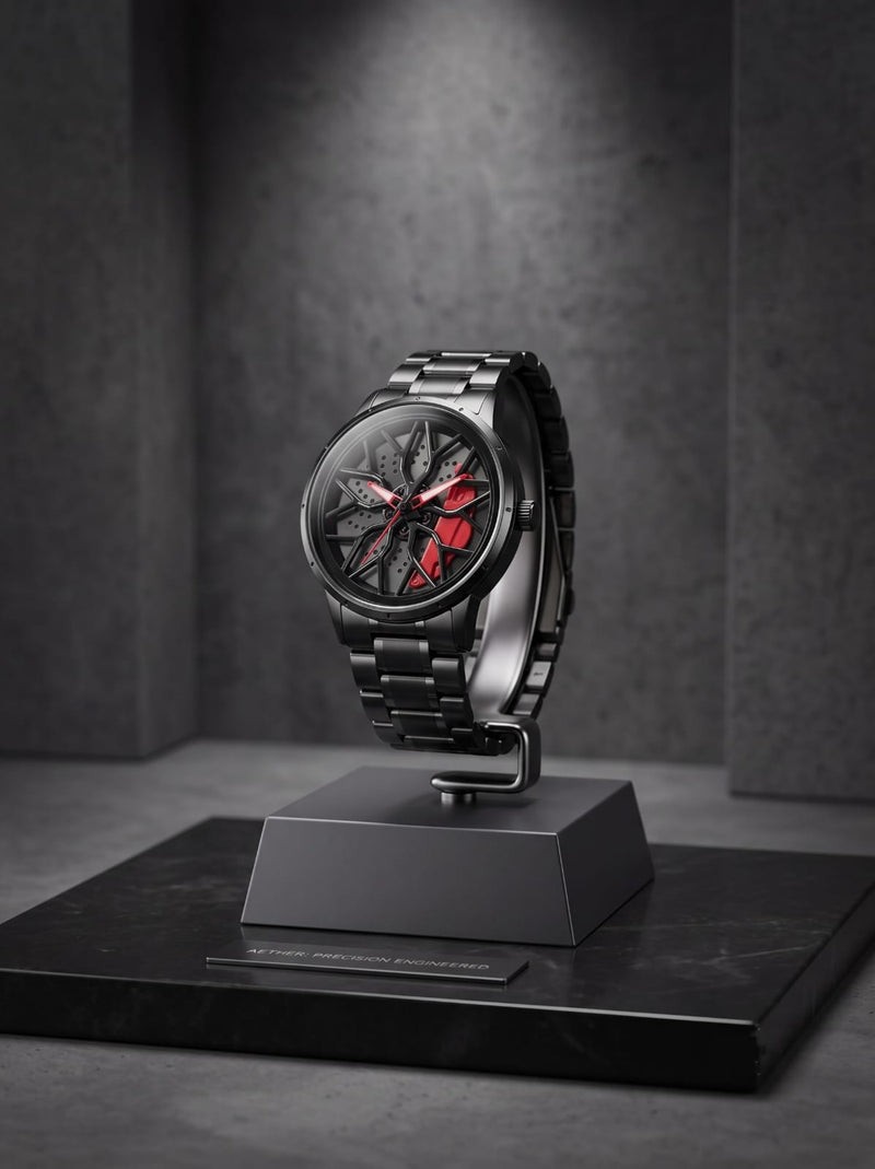 Red Caliper Watch